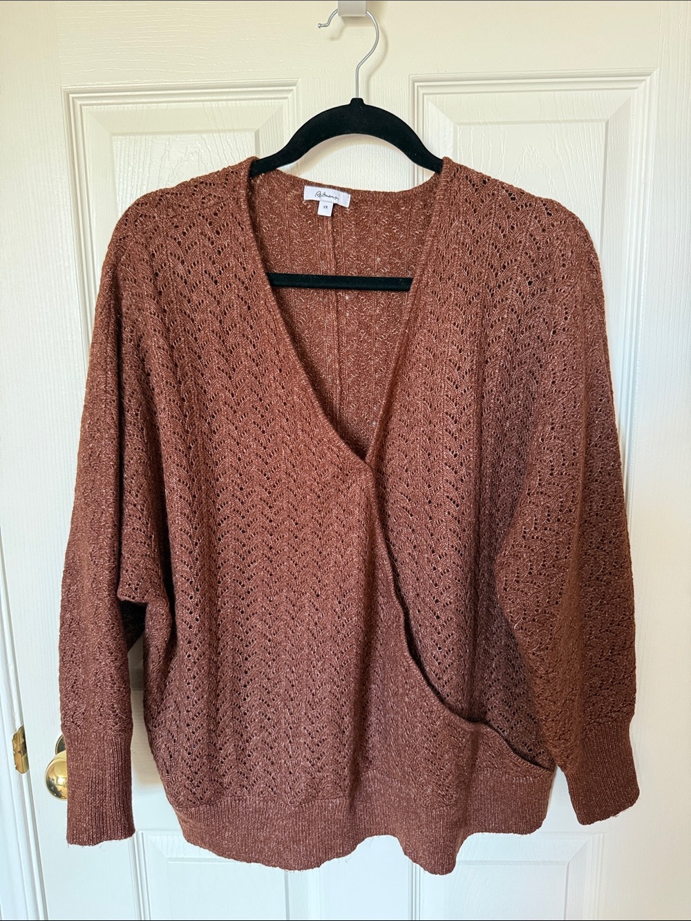 Reitmans Open-Knit V-Neck Sweater